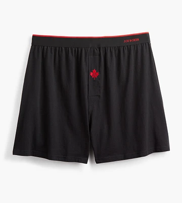 Maple Leaf Smiley Loose Boxerss