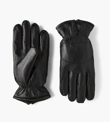 Sherpa-Lined Goatskin Leather Gloves