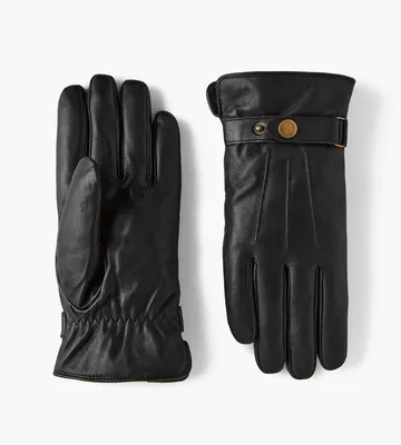 Goatskin Leather Gloves With Strap