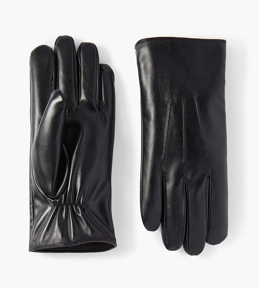 Vegan Leather Classic 3 Point Gloves