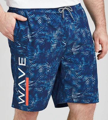 Palm Leaf Print Swim Shorts