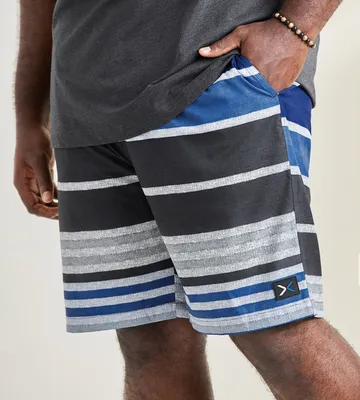 Striped Print Swim Shorts