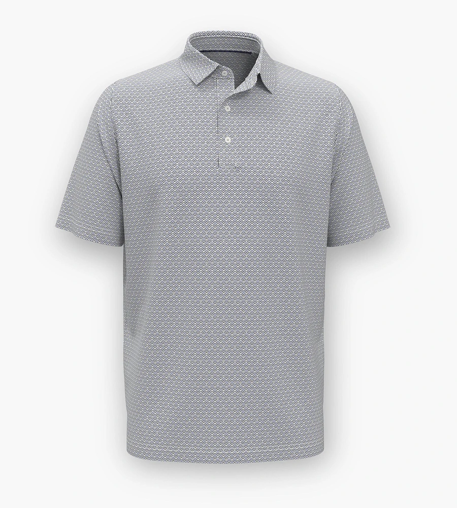 Gradient Chevron Print Polo