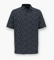 Chevron Confetti Print Polo