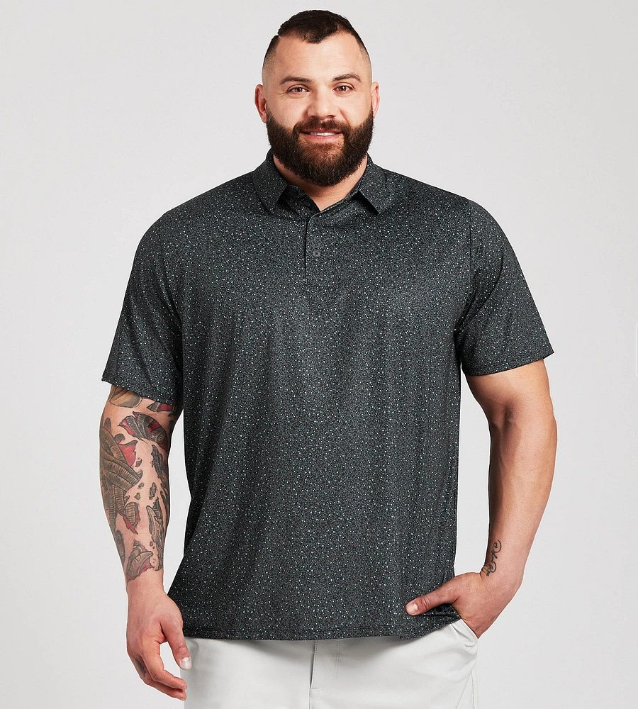 Micro Floral Print Polo
