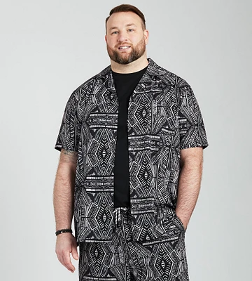 Aztec Print Resort Shirt