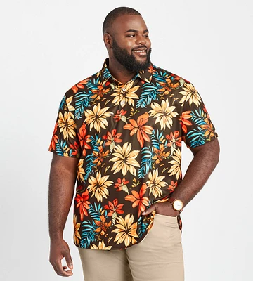 Large Floral Print Polo