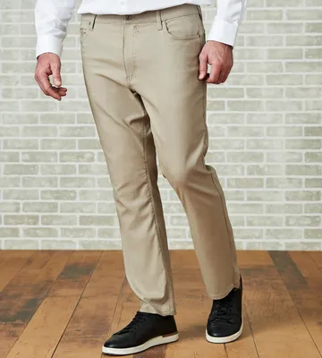 Two-Tone Knit Textured Five-Pocket Pants