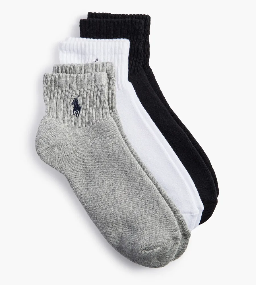 3-Pack Athletic Quarter Socks