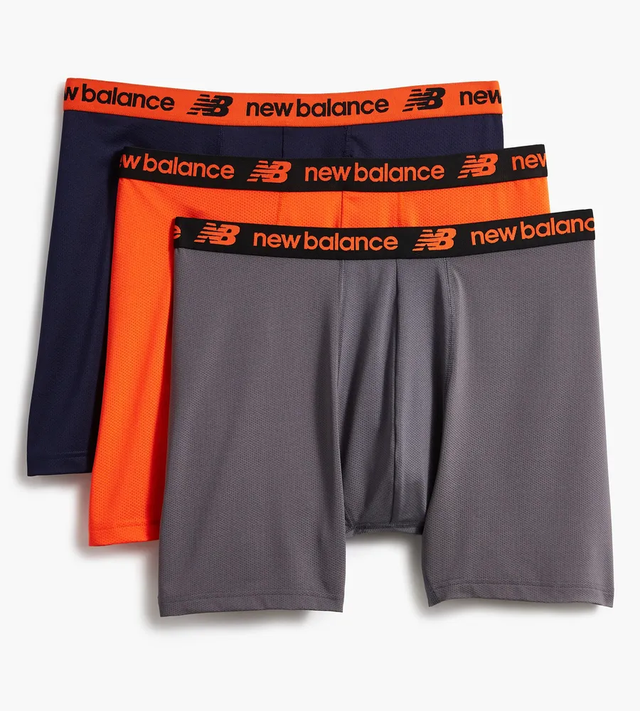 New Balance 3-Pack Mesh Boxer Briefs Underwear