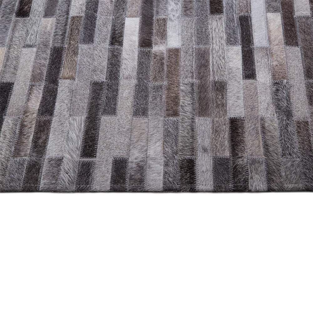 Tapete Cow Hide Rug Brick Dark Grey