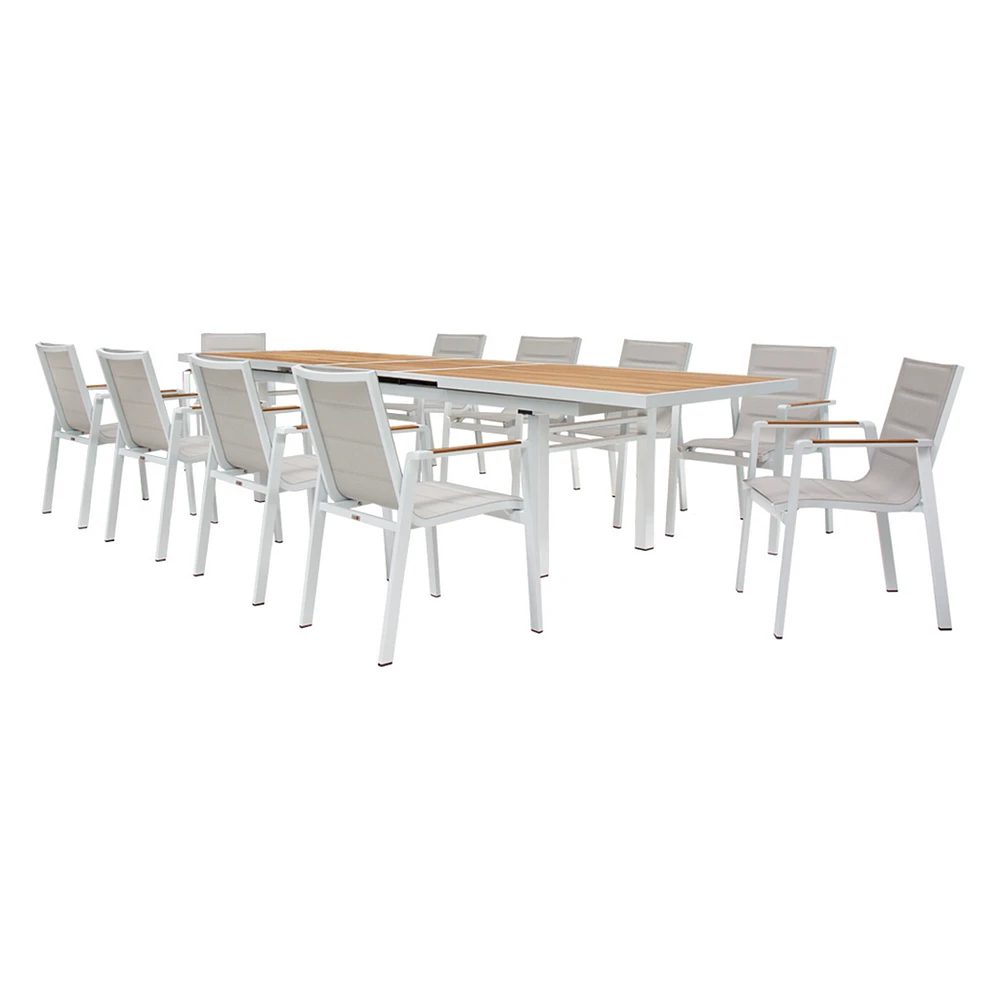 Set Mesa Extendible + 10 Sillas Santorini