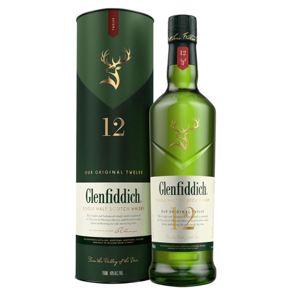 Glenfiddich 12 Year Old Single Malt Scotch Whisky