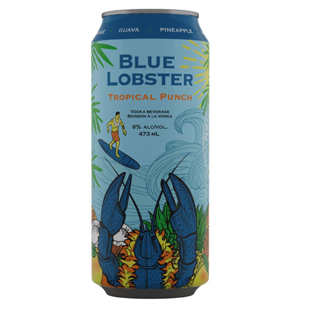 Blue Lobster Vodka Tropical Punch Can