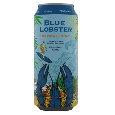 Blue Lobster Vodka Tropical Punch Can