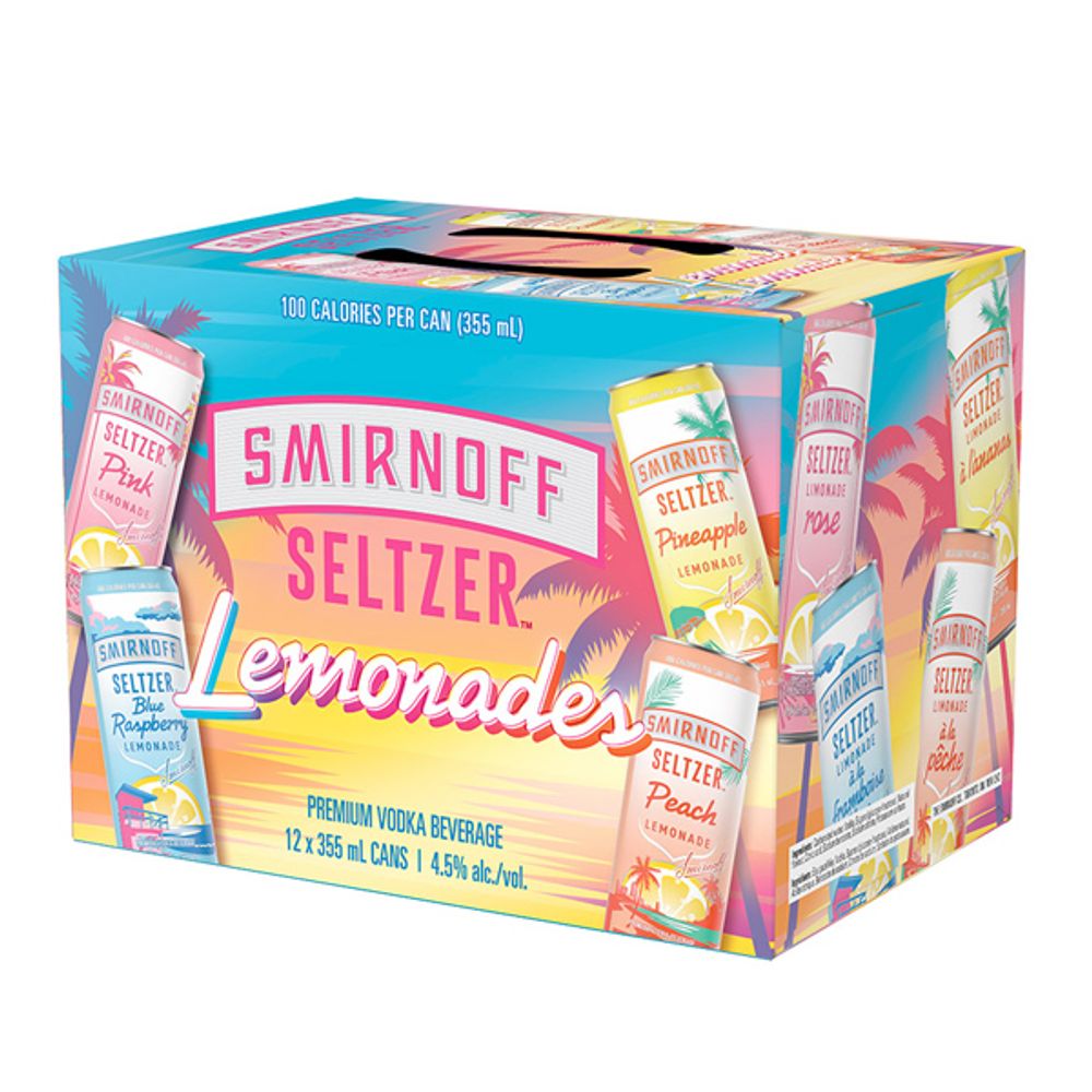 Smirnoff Seltzer Lemonade Variety Pack Cans