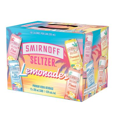 Smirnoff Seltzer Lemonade Variety Pack Cans