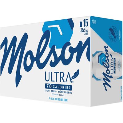 Molson Ultra 15 Pack Cans