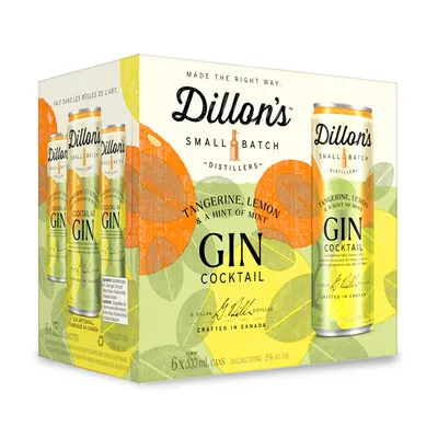 Dillons Tangerine Lemon and A Hint of Mint Gin 6 Can