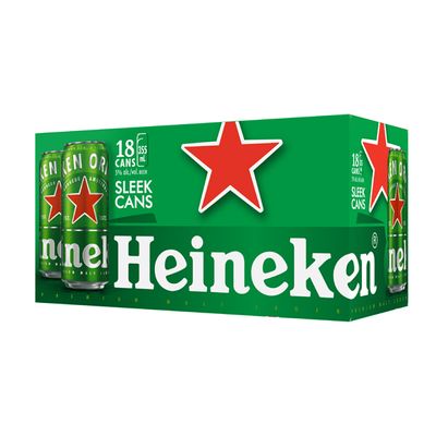 Heineken Lager 18 Can Pack