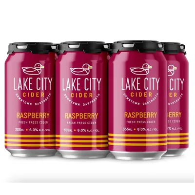 Lake City Cider Raspberry 6 Pack Can