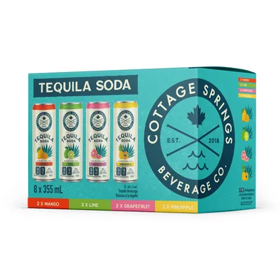 Cottage Springs Tequila Soda Mixed Pack 8x355ml Cans