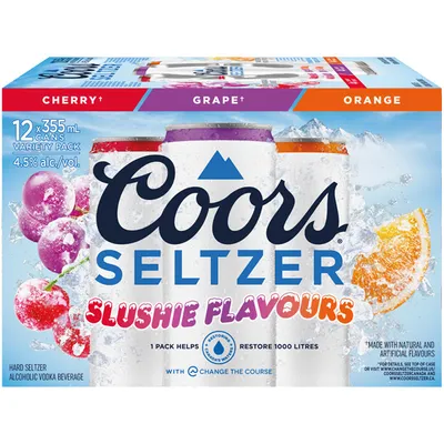 Coors Seltzer Vodka Slushie 12 Can Variety Pack