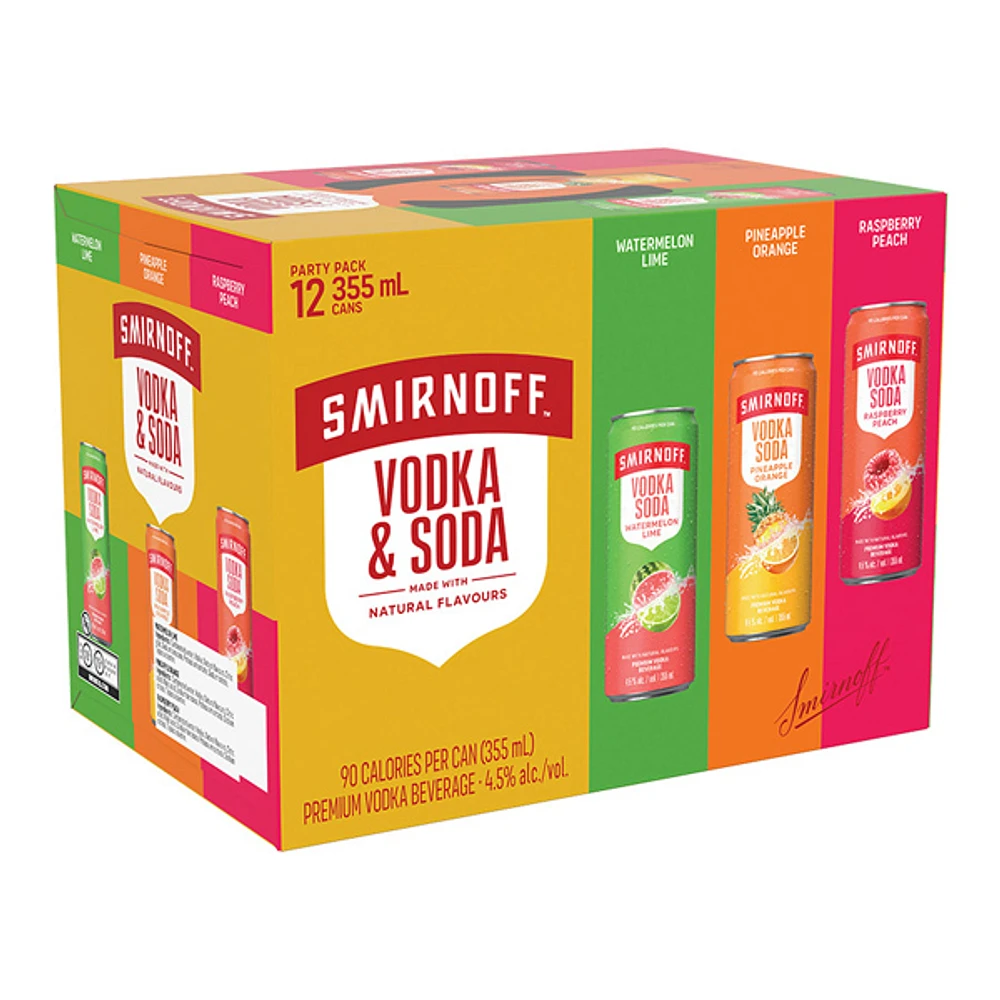 Smirnoff Vodka Soda Party Pack