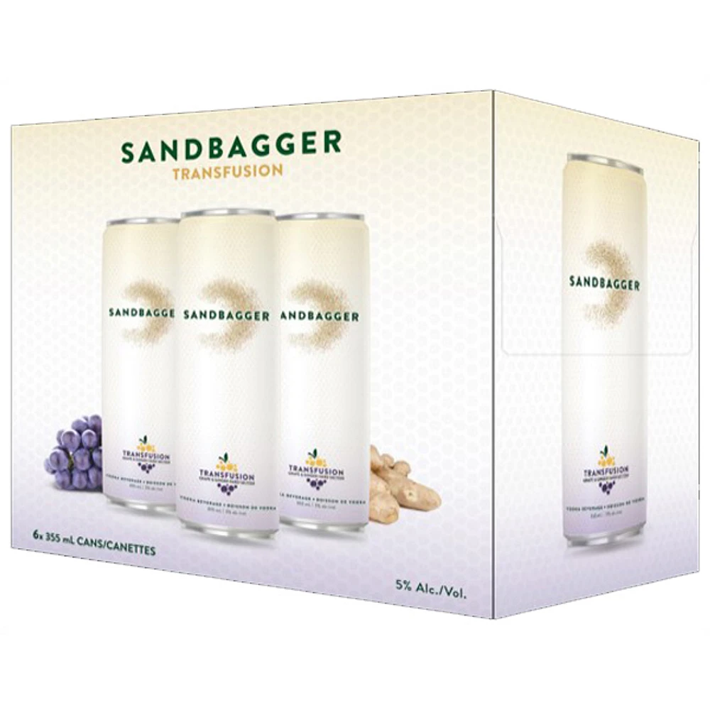 Sandbagger Transfusion Grape and Ginger Hard Seltzer