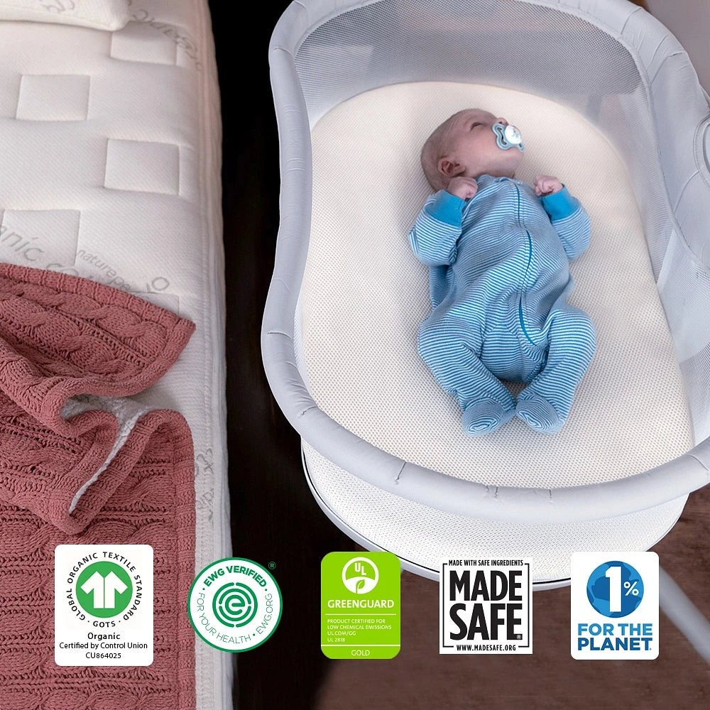 Organic Breathable Bassinet Mattress for Halo Bassinets (New)