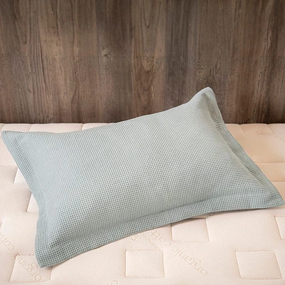 Organic Cotton Twin/TwinXL Duvet Cover Waffle Harbor Island (Blue)