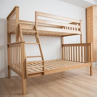 Savona Twin/Full Bunk Bed w/Angled Ladder FSC® Oak - Natural