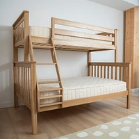 Savona Twin/Full Bunk Bed w/Angled Ladder FSC® Oak - Natural