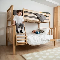 Savona Twin/Full Bunk Bed w/Angled Ladder FSC® Oak - Natural