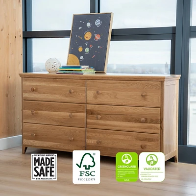 Savona 6 Drawer Dresser FSC® Oak