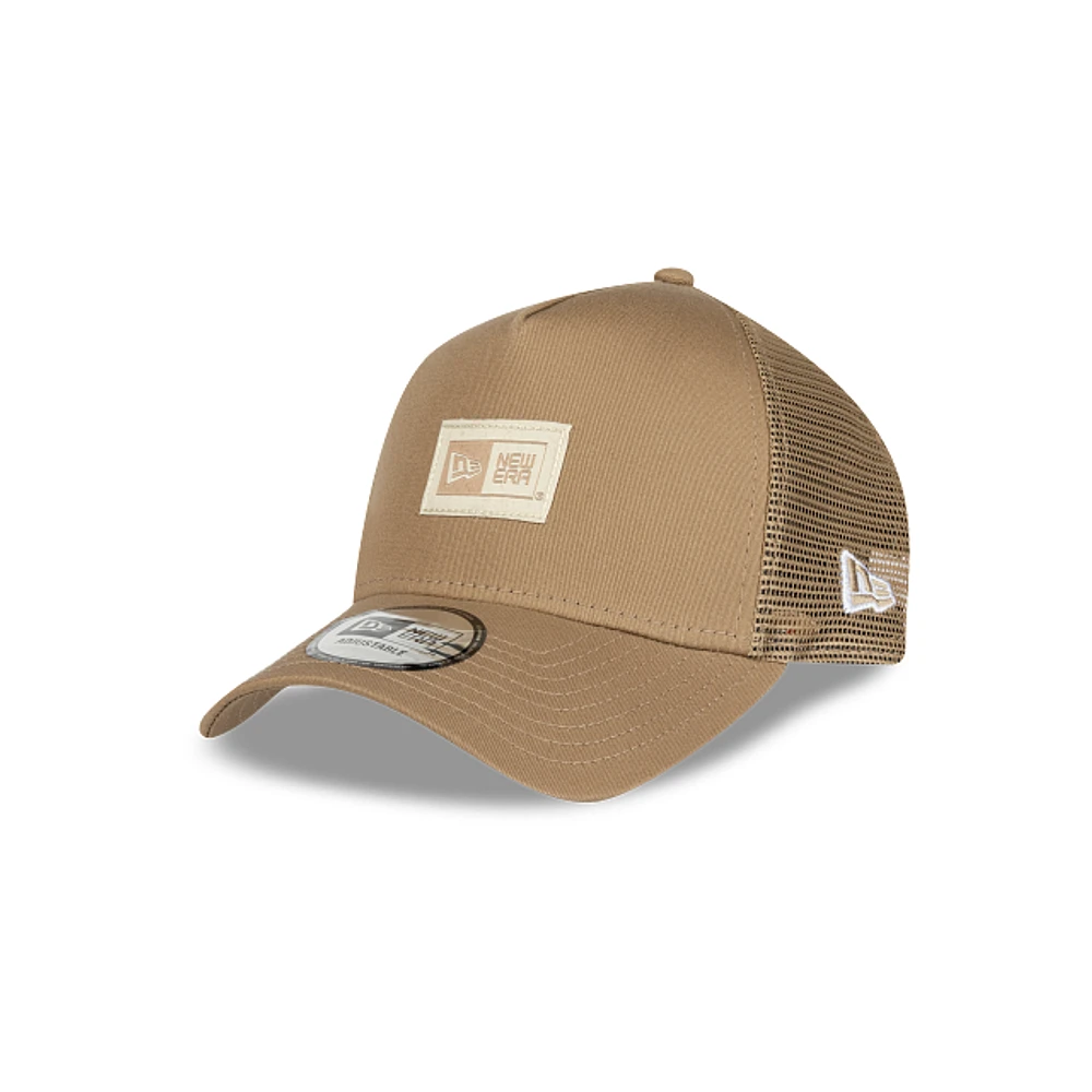 New Era Brand Box Logo 9FORTY AF Trucker Snapback Café