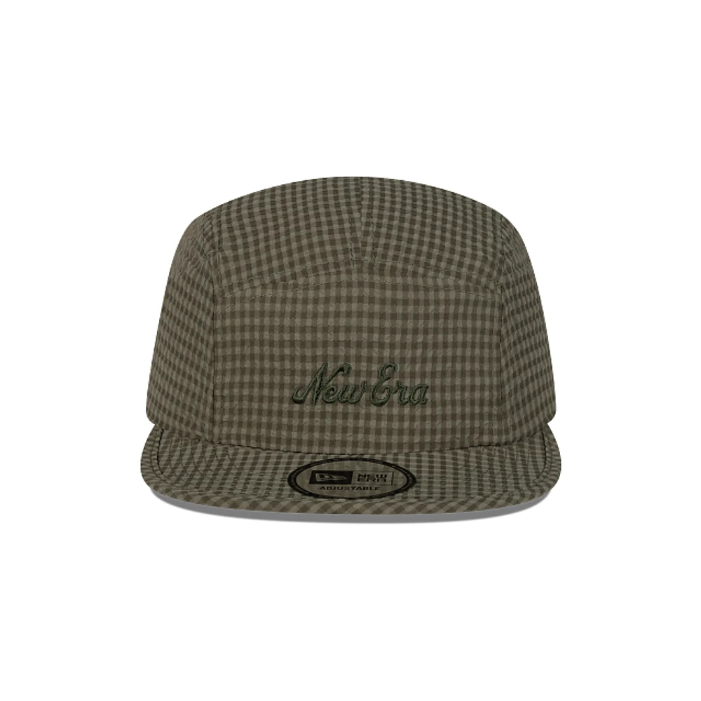 New Era Branded Seersucker 5PANNEL Strapback Café