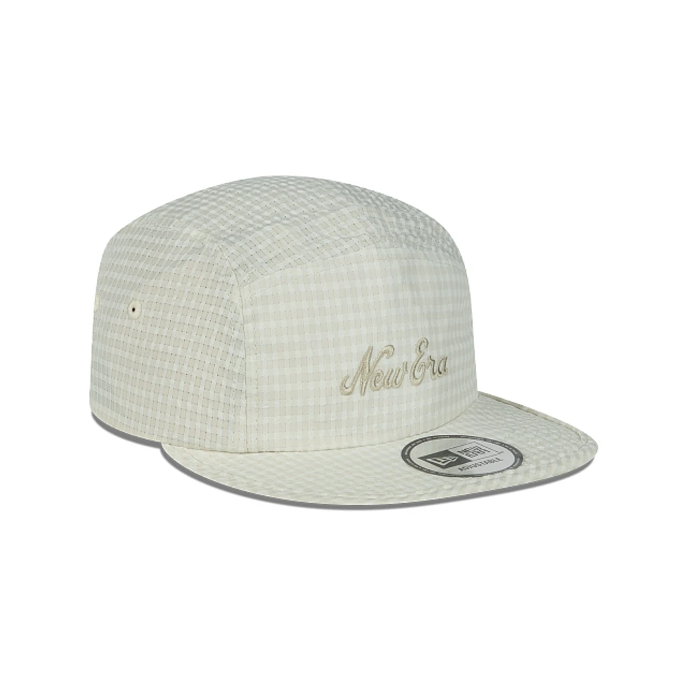 New Era Branded Seersucker 5PANNEL Strapback Blanca