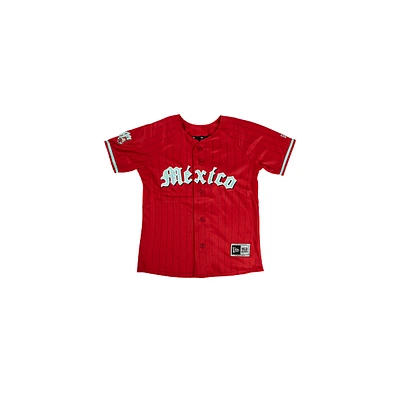 Jersey Pinstripe Rojo Diablos Rojos del México LMB para Niña o Niño