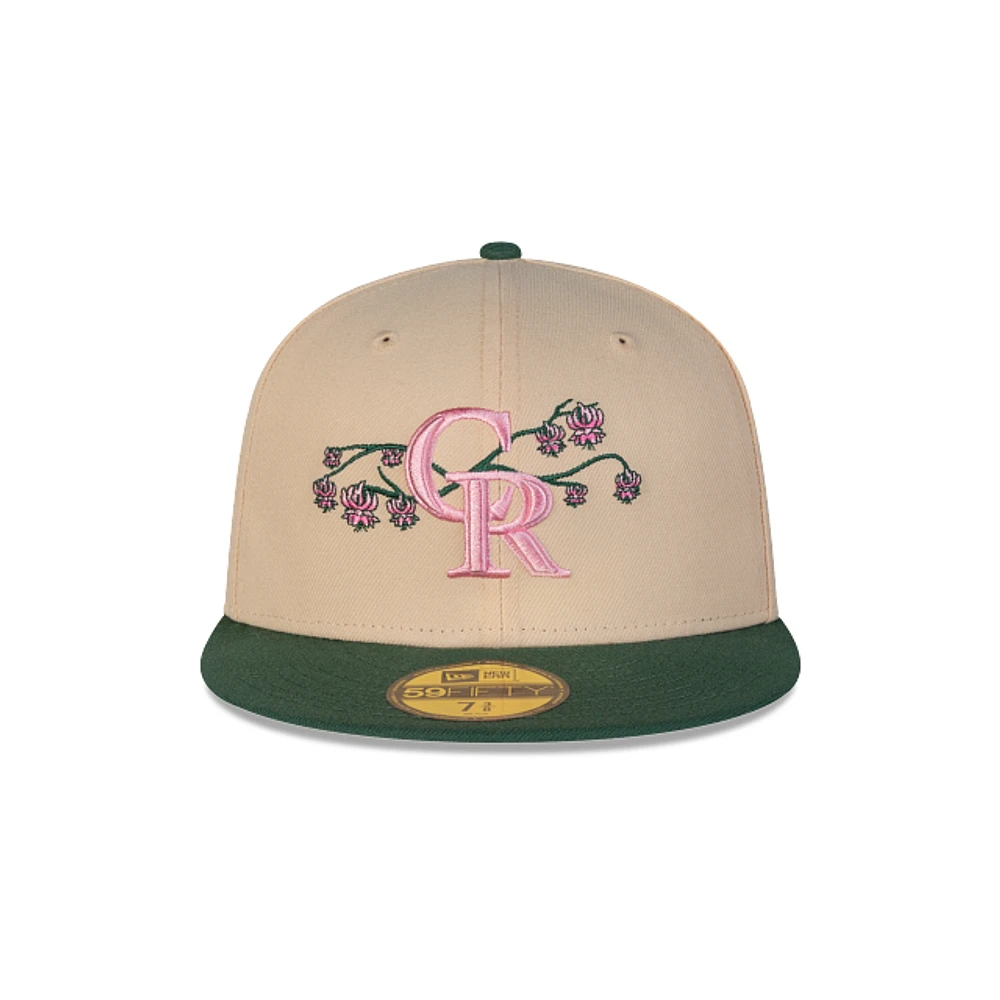 Colorado Rockies Flower MLB Mexico City Series 2024 59FIFTY Cerrada