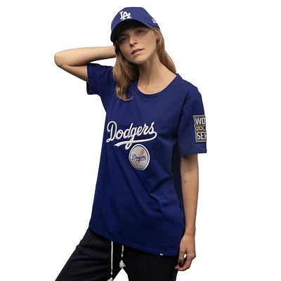 Playera Manga Corta Los Angeles Dodgers MLB Logo Select para Mujer