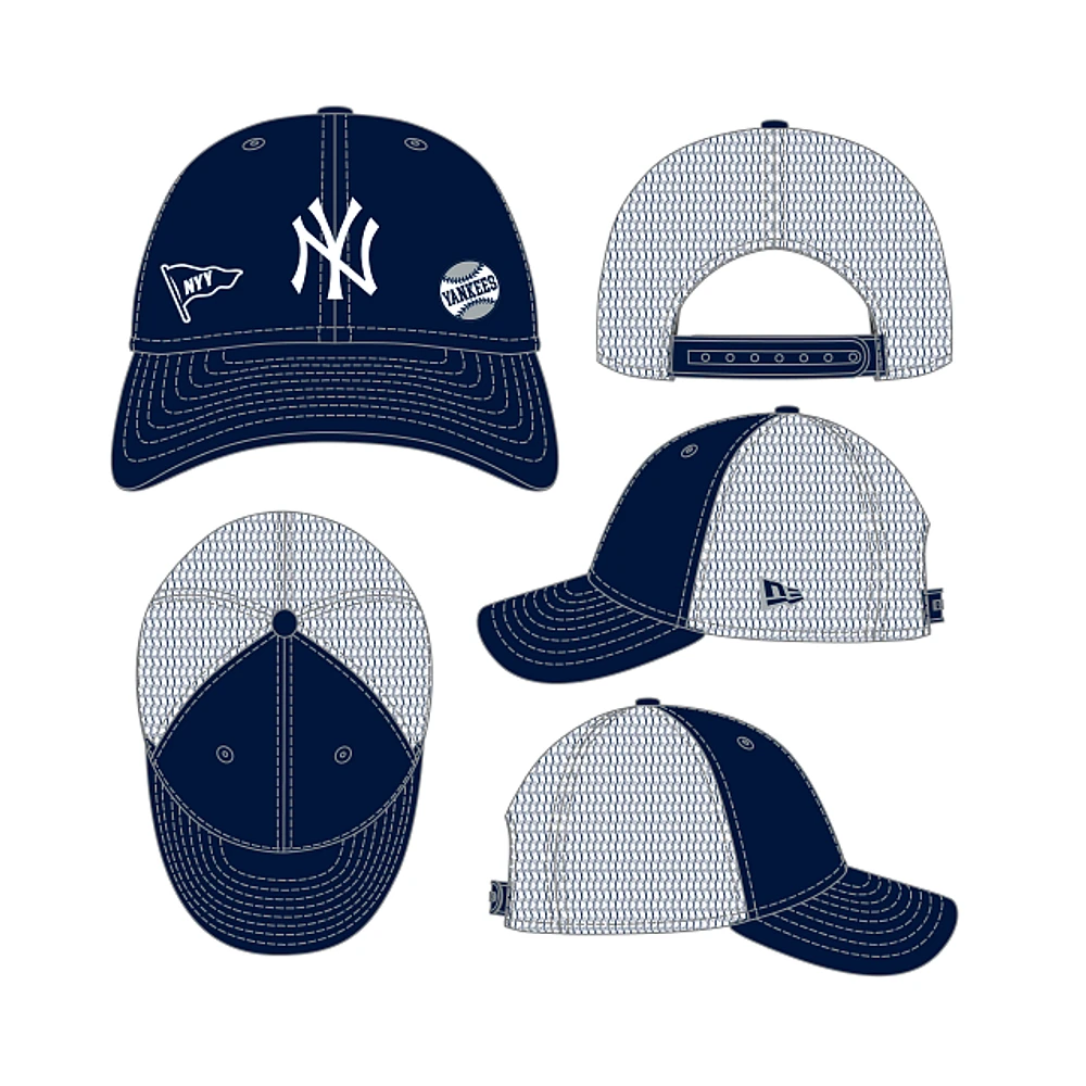 New York Yankees MLB Mini Fan 9FORTY Strapback para Niña o Niño