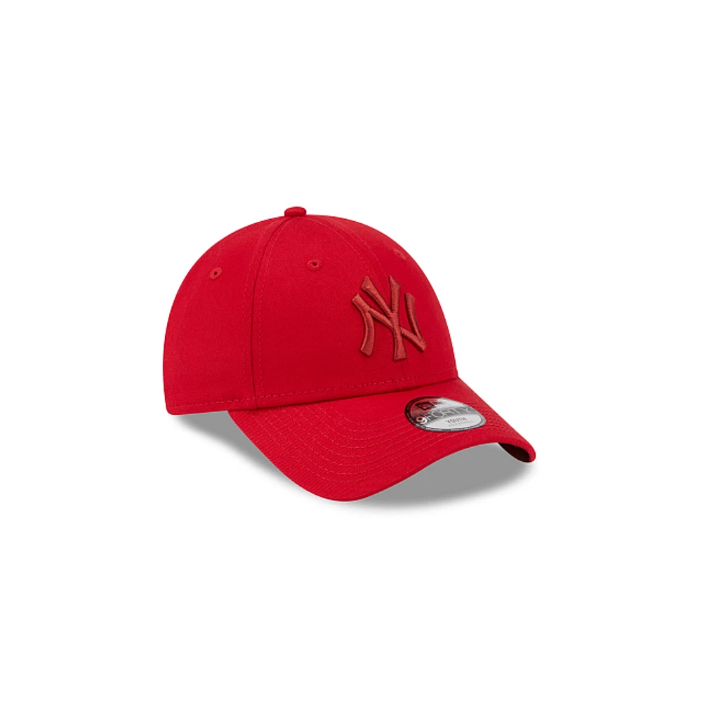 New York Yankees MLB League Essential 9FORTY Strapback para Niña o Niño Rojo