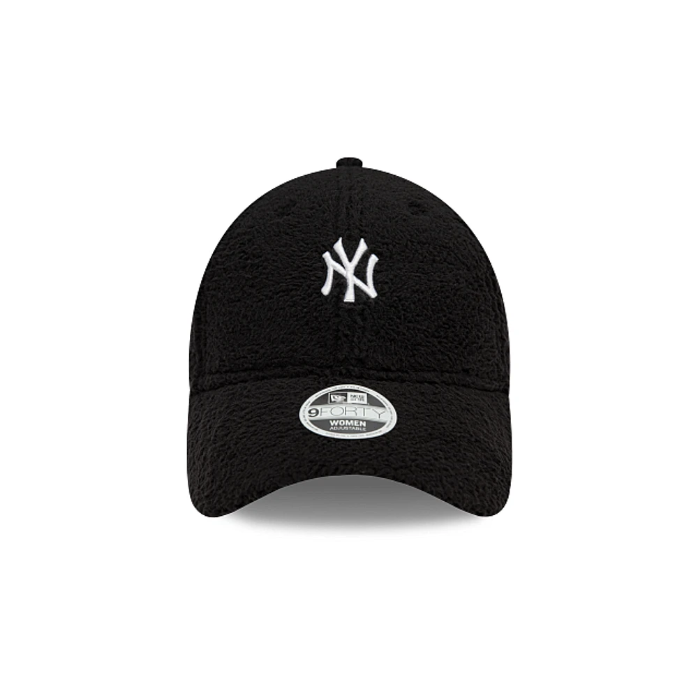 New York Yankees MLB Women's Teddy Negra 9FORTY Strapback para Mujer