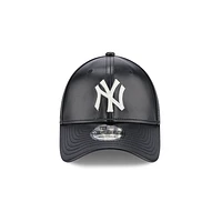New York Yankees MLB Leather 9FORTY Strapback Negra