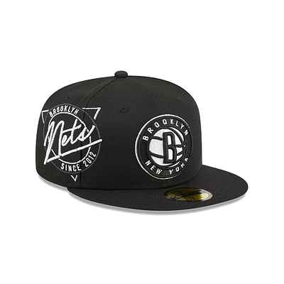 Brooklyn Nets NBA Neon 59FIFTY Cerrada