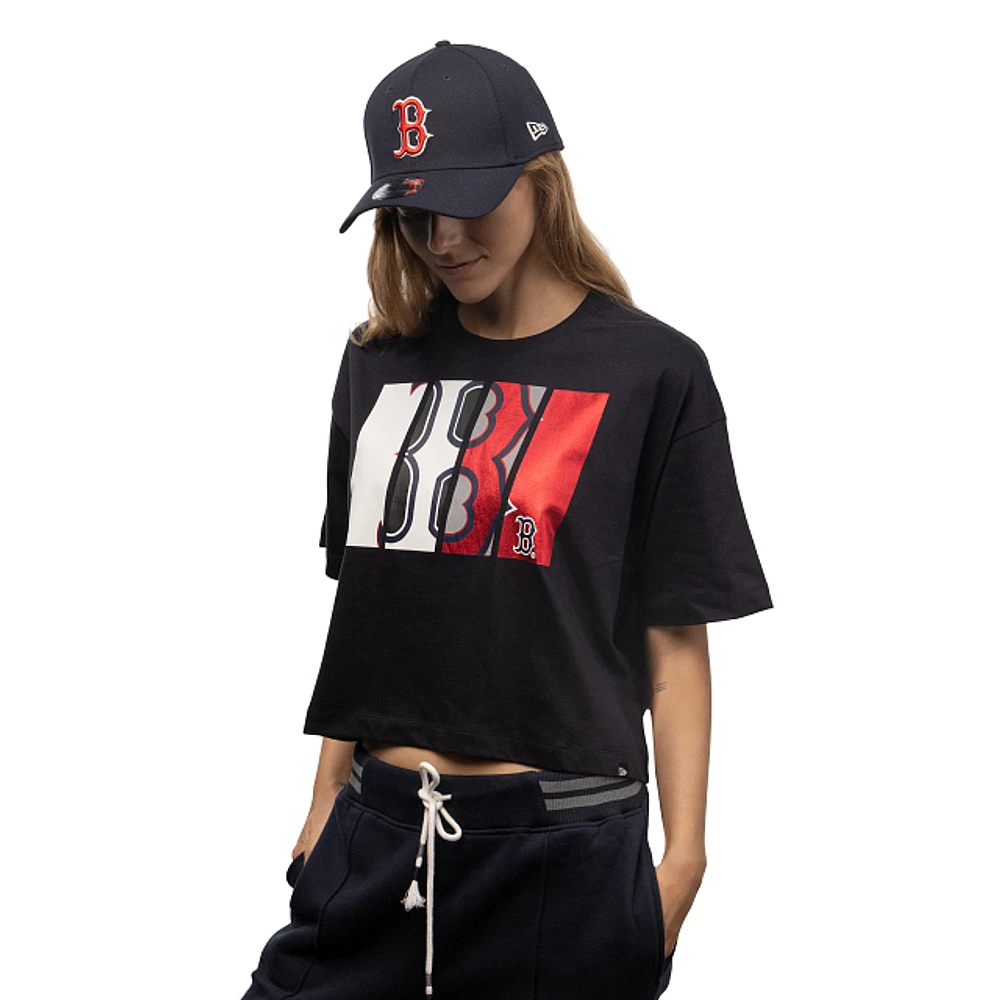 Playera Manga Corta Boston Red Sox MLB Athleisure para Mujer