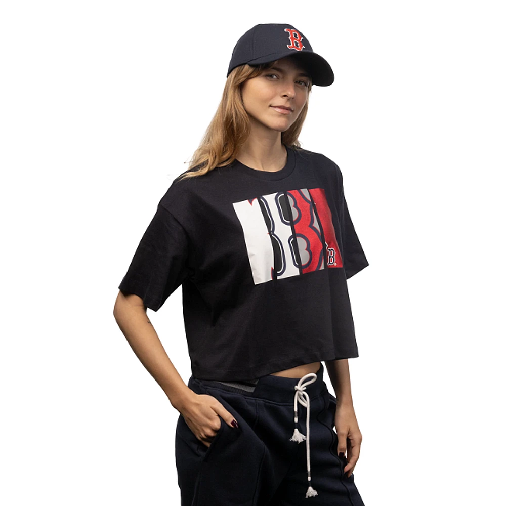 Playera Manga Corta Boston Red Sox MLB Athleisure para Mujer