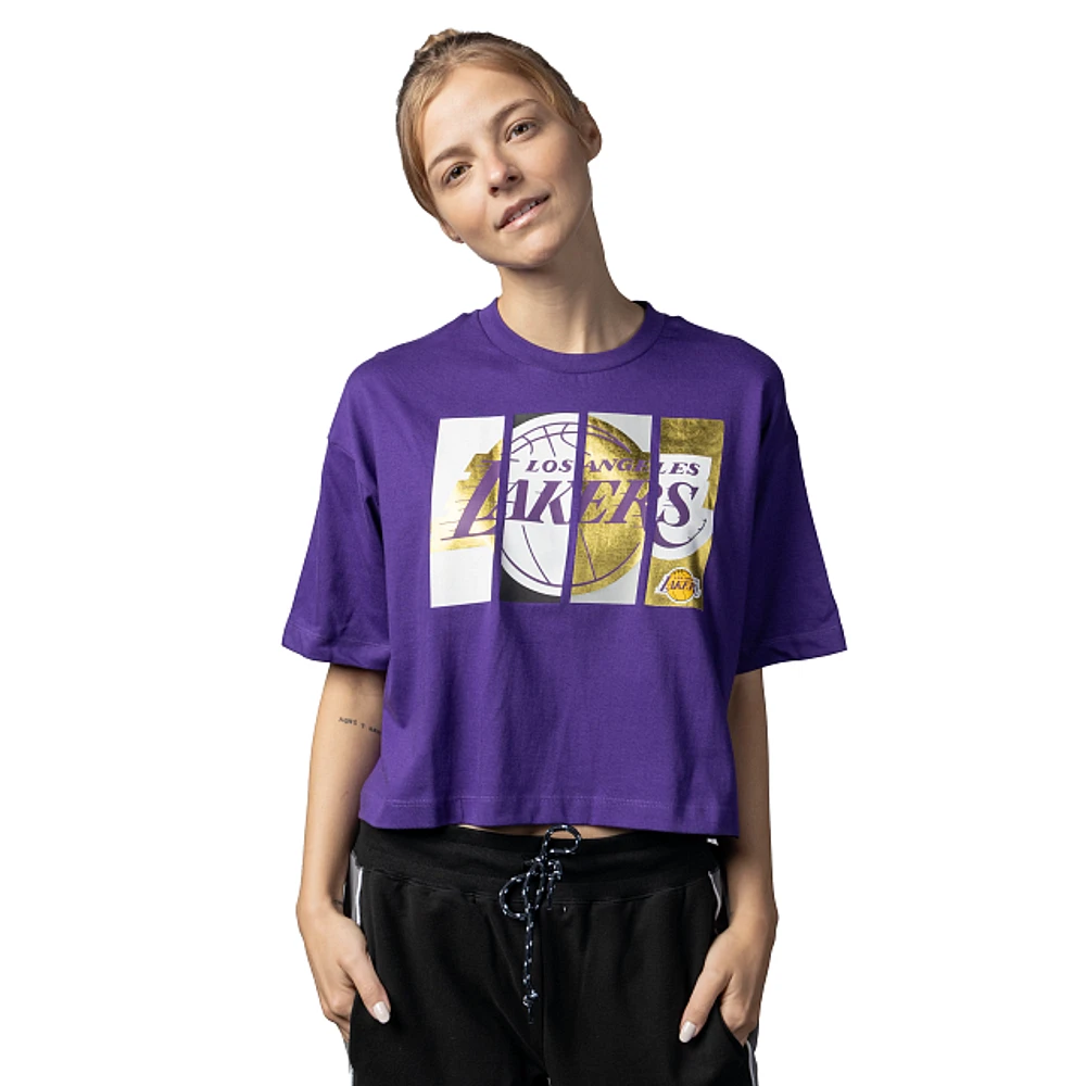 Playera Manga Corta Los Angeles Lakers NBA Athleisure para Mujer