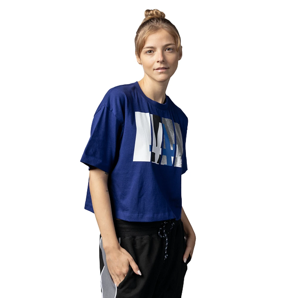 Playera Manga Corta Los Angeles Dodgers MLB Athleisure para Mujer